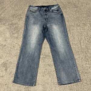 Judy Blue Jeans Womens Plus 16W Blue High Rise Straight Fit Blue JB82501 Stretch